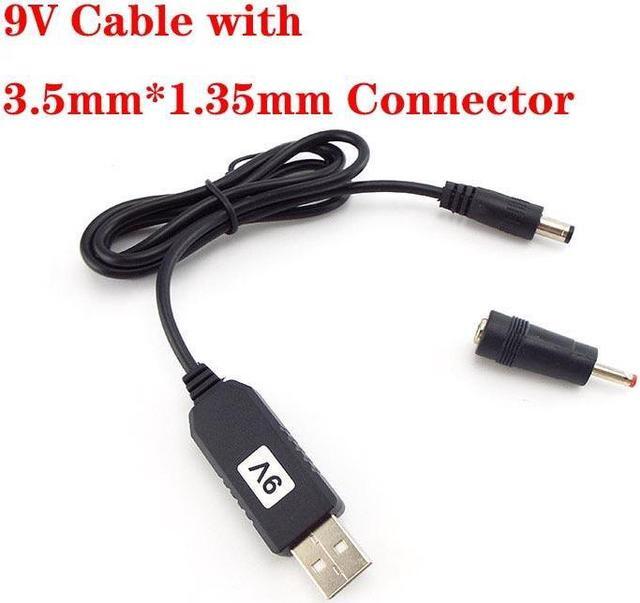 Alt view image 6 of 6 - DC 5V to DC 9V 12V Power Supply Boost Line Step UP Module USB Connector Adapter USB Cable 2.1x5.5mm 3.5x1.35mm Plug L19(9V with Connector)