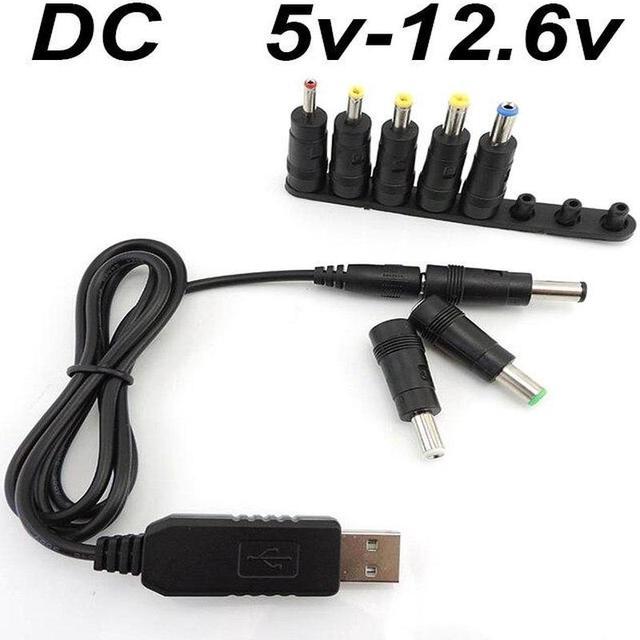 5v USB cable 9v output to DC 5.5 x 2.1mm jack plug