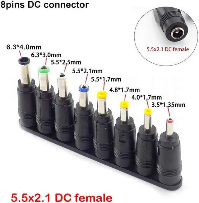 Alt view image 4 of 6 - 5V 9v 12v 8.4V 12.6V DC Charging Power Cord USB To 5521 Multifunctional DC Interchangeable Plug Male 8-in-1 Charging Cable p1(DC with 5v)