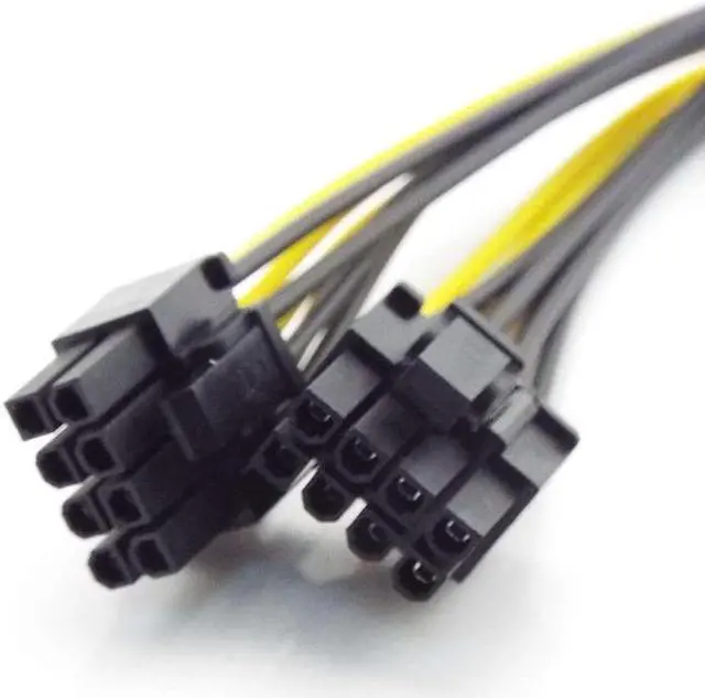 Alt view image 4 of 6 - 10pcs PCI-E PCIE 8p Female to 2 Port Dual 8pin 6+2p Male GPU Graphics Video Card Miner Power Extension Cable Cord 18AWG Wire (10pcs)
(32cm)