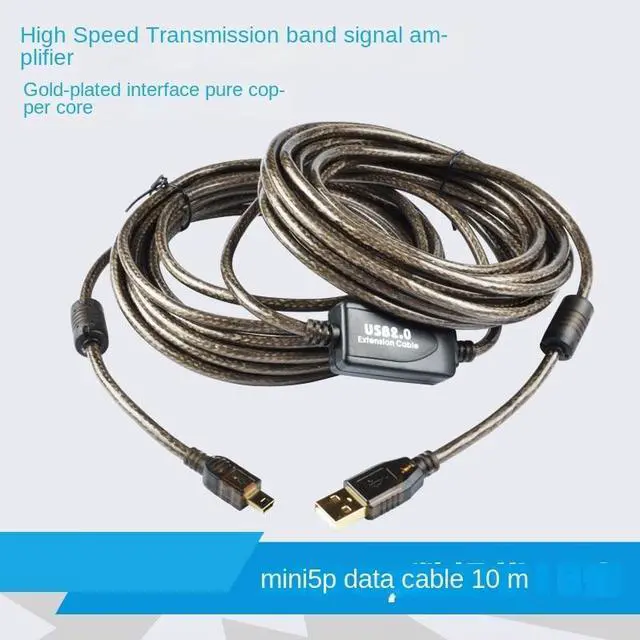 Alt view image 4 of 5 - Amplifying Chip USB 2.0 Cable Mini USB Male to A Male Cord for Digital Camera HDD MP3 MP4 Player DVR GPS 10M 15M 20M (15m)