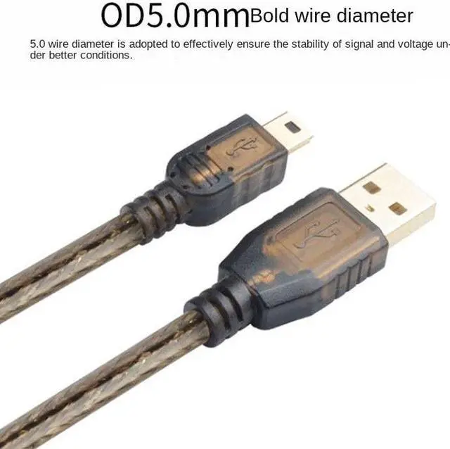 Alt view image 5 of 5 - Amplifying Chip USB 2.0 Cable Mini USB Male to A Male Cord for Digital Camera HDD MP3 MP4 Player DVR GPS 10M 15M 20M (15m)