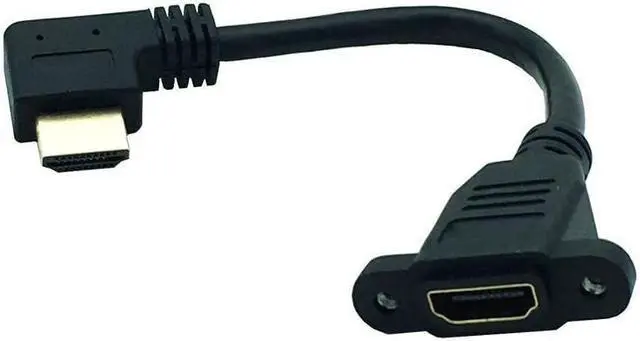 Alt view image 6 of 6 - HDTV 2.0 Connector Cable Male to HDTV Female Adapter 4K Converter Extender 270 90 Degree Right Angle for 1080P HDTV PC(Right)
(0.15M)