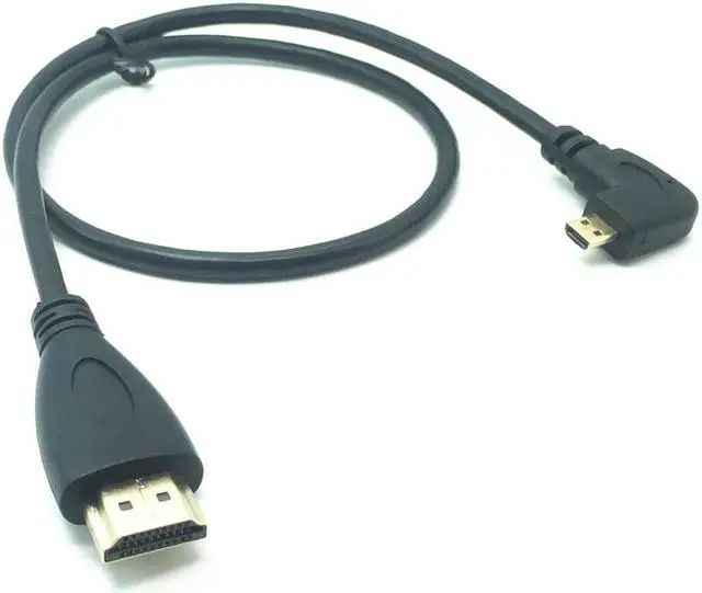 Alt view image 3 of 3 - 5FT HDTV Cable Male to Male HDTV Type A to D 90 Degree Left Right Angle Cable 1080p for PS3 XBOX 3D LCD 0.5M 1.5M(Right)
(1.5m)