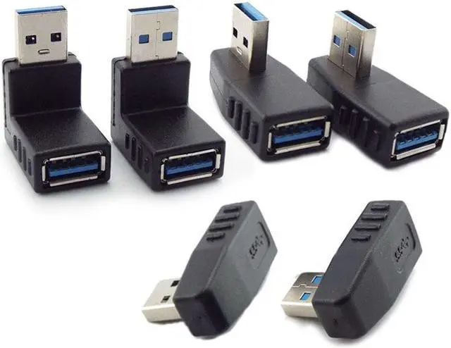 Alt view image 2 of 6 - 1/2/5pcs USB 3.0 A Male to Female Adapter Connector plug cable Extension Extender 90 Degree Angle Coupler For Laptop PC(right)
(2 Pieces)