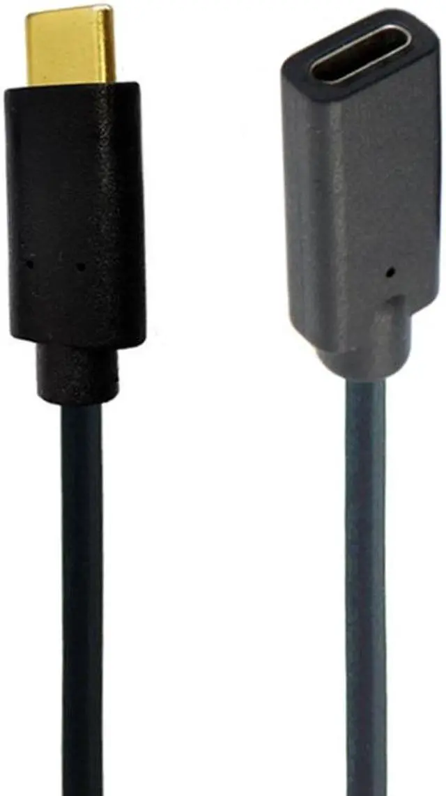 Alt view image 4 of 6 - Gold 10Gb/s 0.3m 0.6m 1m 1.8m Type-C USB 3.1 Male to USB-C Female 90 degree Extension Data Cable Extender Cord Reversible Design(ST-FE)
(1.8M)