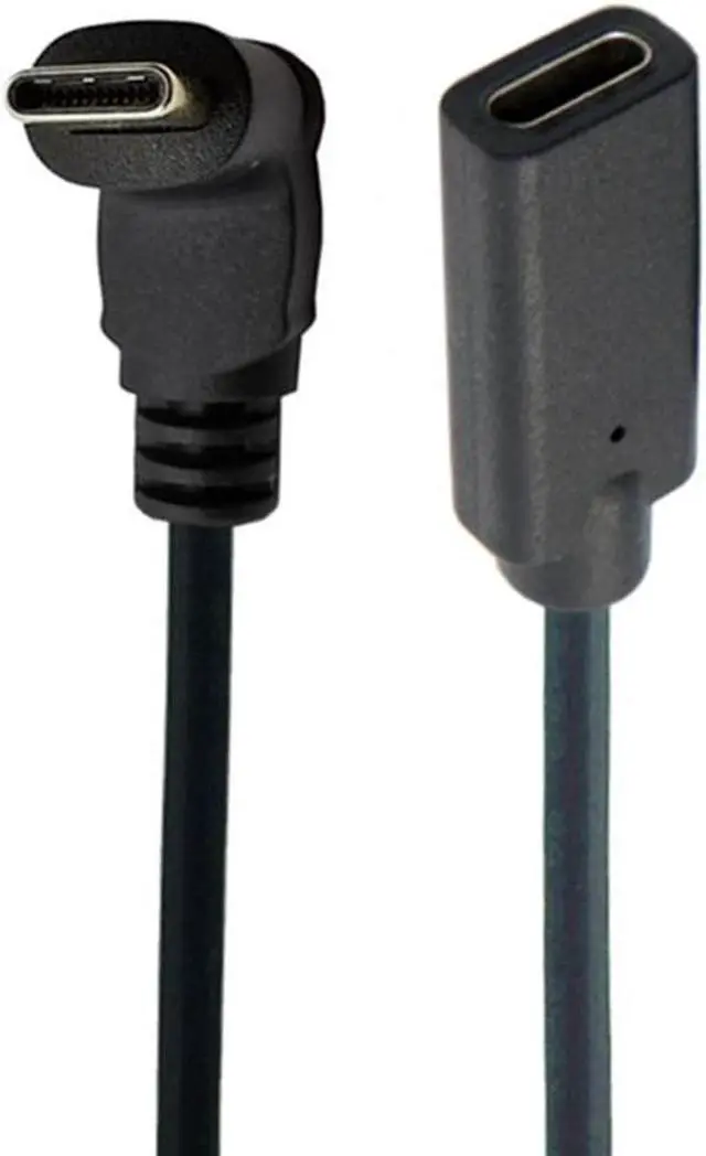 Alt view image 5 of 6 - Gold 10Gb/s 0.3m 0.6m 1m 1.8m Type-C USB 3.1 Male to USB-C Female 90 degree Extension Data Cable Extender Cord Reversible Design(ST-FE)
(1.8M)
