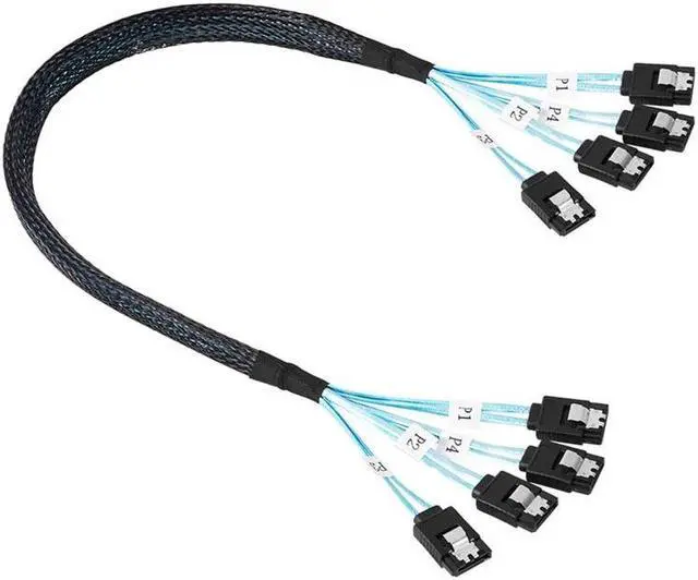 Alt view image 3 of 6 - 6 pcs/set Sata To Sata Cable 4/6 Ports/Set Date Cable 7 Pin Sata Sas Cable 6Gbps Sata To Sata HDD Cable Cord For Server Mining(4 SATA)
(1m)
