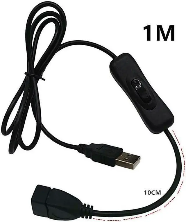 Main image of High Quality Woopower Copper Material USB Cable Male to Female Switch ON OFF Cable Toggle LED Lamp Power Line 0.3m 0.5m 1m
