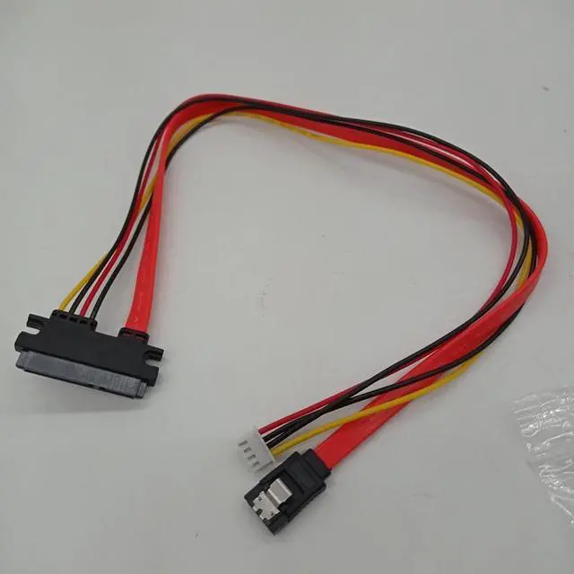 Alt view image 2 of 4 - SATA 7+15 To SATA 7pin Data Power Cable Integrated Line Small 4pin Reverse Bend XH2.54 SATA Cable(0.2m)