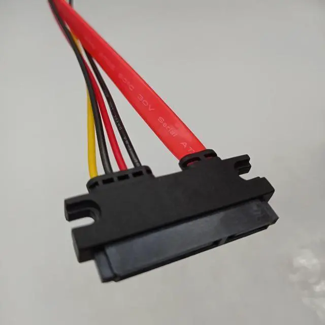 Alt view image 4 of 4 - SATA 7+15 To SATA 7pin Data Power Cable Integrated Line Small 4pin Reverse Bend XH2.54 SATA Cable(0.2m)