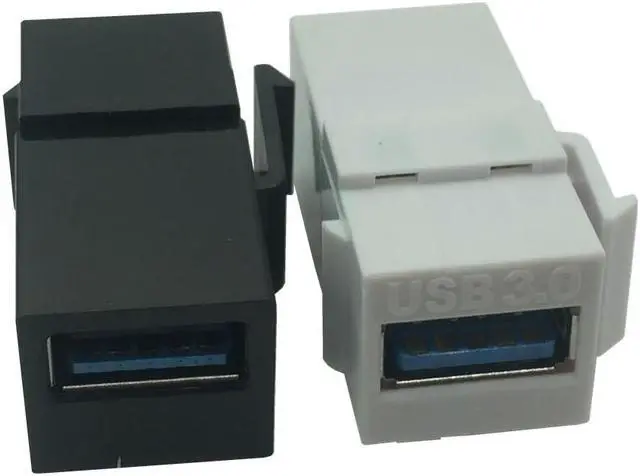 Alt view image 2 of 4 - USB 2.0 A Female to A Female Extension Keystone Jack Coupler Connector Adapter USB 3.0 F/F Converter(USB 3.0 Right Angle)