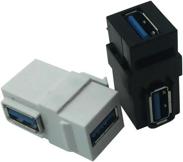Alt view image 4 of 4 - USB 2.0 A Female to A Female Extension Keystone Jack Coupler Connector Adapter USB 3.0 F/F Converter(USB 3.0 Right Angle)