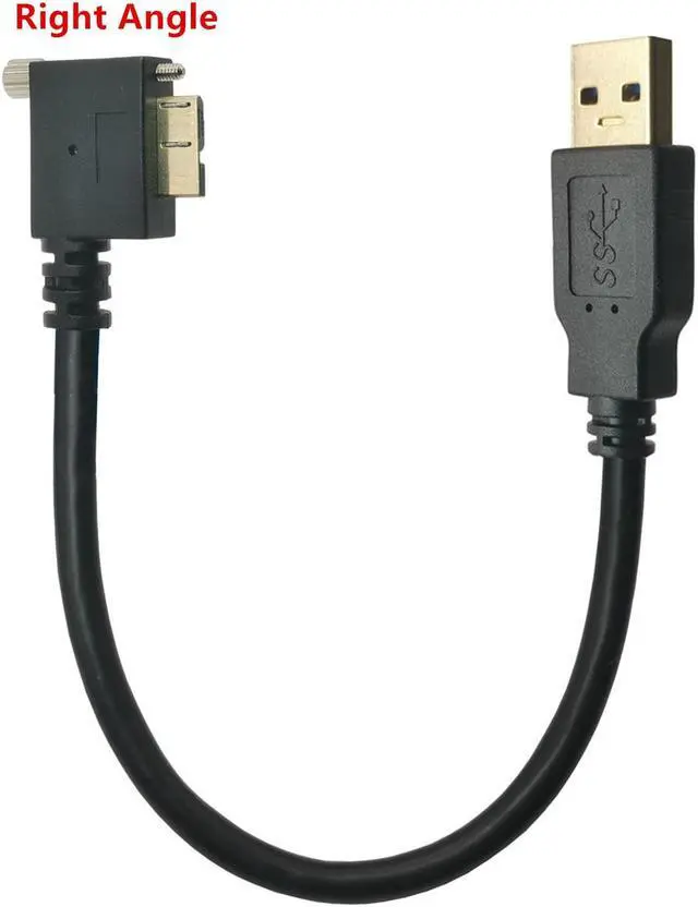 Alt view image 6 of 6 - USB 3.0 A Male to Right Angle USB 3.0 Micro-B Male  Adapter Cable for Toshiba External Hard Drive Disk Power Charge Data Cable (Right Angle)
(0.3m)