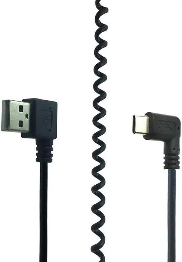 Alt view image 2 of 5 - USB 2.0 Male 90 Degree Left & Right Angled to USB-C 3.1 Type-C Retractable Spring Data Chager Sync Extension Cable for S8 P10(straight)
(0.5-1.3m)