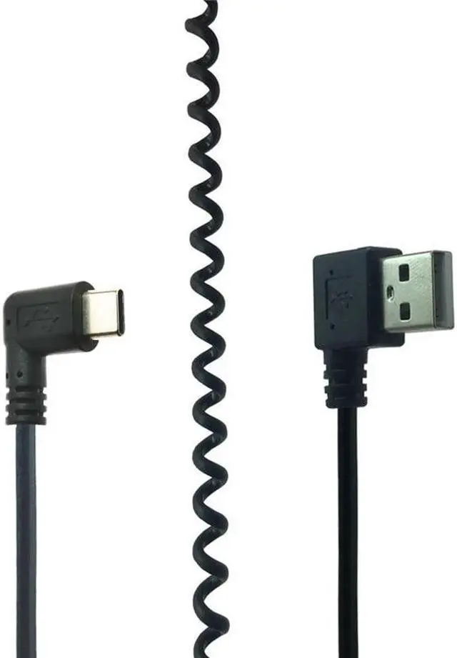 Alt view image 3 of 5 - USB 2.0 Male 90 Degree Left & Right Angled to USB-C 3.1 Type-C Retractable Spring Data Chager Sync Extension Cable for S8 P10(straight)
(0.5-1.3m)