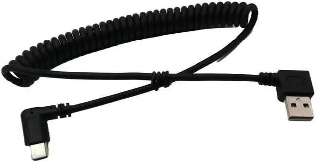 Alt view image 4 of 5 - USB 2.0 Male 90 Degree Left & Right Angled to USB-C 3.1 Type-C Retractable Spring Data Chager Sync Extension Cable for S8 P10(straight)
(0.5-1.3m)