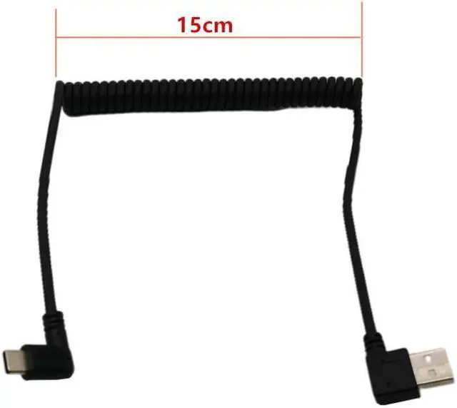 Alt view image 5 of 5 - USB 2.0 Male 90 Degree Left & Right Angled to USB-C 3.1 Type-C Retractable Spring Data Chager Sync Extension Cable for S8 P10(straight)
(0.5-1.3m)