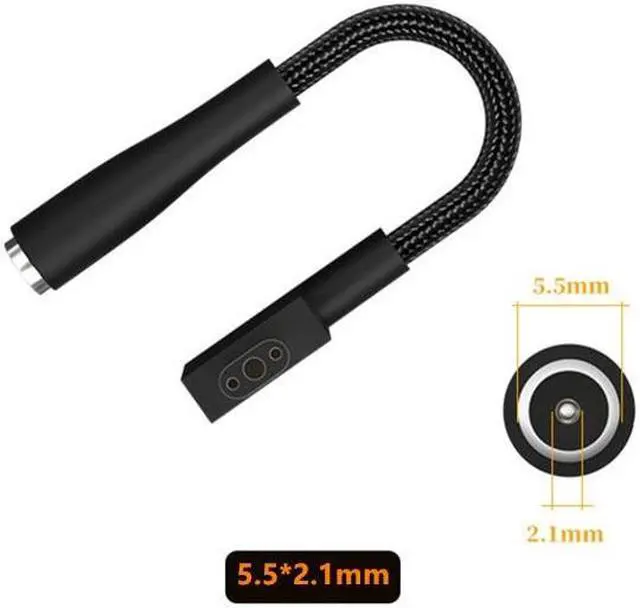 Alt view image 2 of 6 - 230W Game Notebook Converter Cable Dc 5.5*2.5 7.4*5.0 5.5*2.1 mm Female to 3pin Laptop Adapter for Razer Blade Pro 15 17(5.5 2.5mm Female)