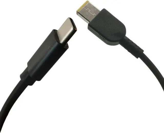 Alt view image 3 of 3 - 65W USB Type C Female to Square PD Plug Converter USB-C Fast Charging Cable for Thinkpad Laptop DC Power Adapter Connector 1.5M