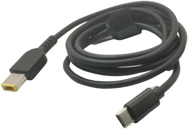 Alt view image 2 of 3 - 65W USB Type C Female to Square PD Plug Converter USB-C Fast Charging Cable for Thinkpad Laptop DC Power Adapter Connector 1.5M