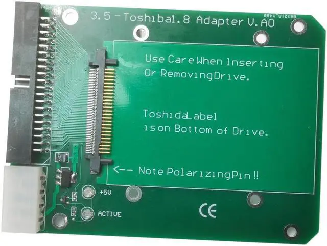 Alt view image 2 of 2 - 50PIN 1.8" Micro Drive to 3.5" 40pin IDE 1.8 Adapter for Toshiba Hard Disk Drive