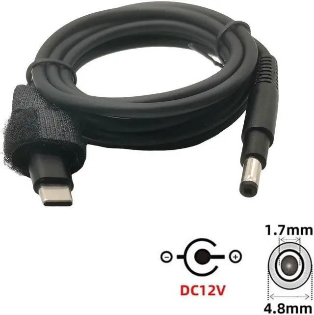 Main image of 65W PD USB Type C Male Input to DC 4.8*1.7mm Male Power Charging Adapter for HP Pavilion DV2000 DV4000 DV5000 Compaq Presario