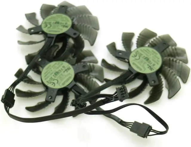 Alt view image 2 of 2 - T128010SM DC12V 0.20AMP 75mm 4Pin VGA Fan For Gigabyte GTX1080Ti N1080WF3OC-8GD GTX1080 Graphics Card Cooling Fan(3PCS)