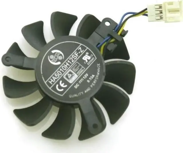Alt view image 2 of 2 - HA5010H12F-Z DC12V 0.13A 50mm 4Pin 4Wire GPU Fan For MSI-RX560 550 RX460 2G/4GT LP OC Graphics Card Cooler Cooling Fan(HA5010H12F-Z-A)