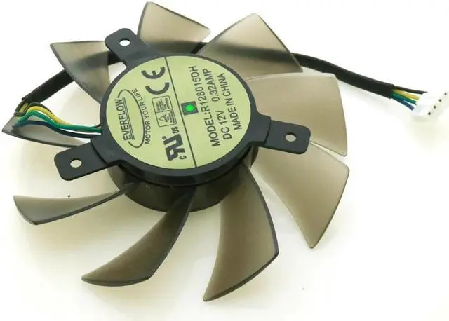 Alt view image 2 of 2 - R128015DH T128015DU 12V 0.32A 75mm VGA Fan For GT730 GTS650 GF8 gt640 GKN5 Graphics Card Cooling Fan 4Wire 4Pin