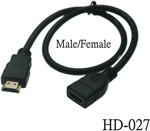 Main image of Dual HDM1-compatible Male to Female Converter Up Down Right Left Angled Adapter HDTV Cable for DVD PS3 PC(50cm)(HD-027)