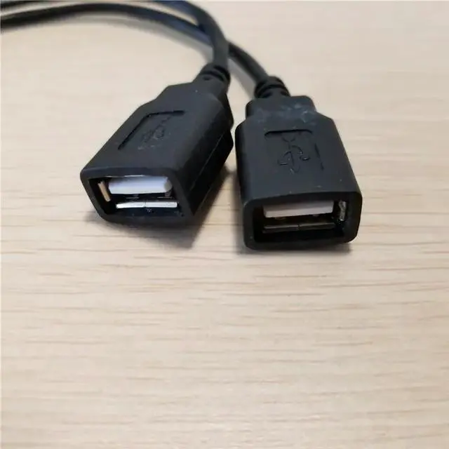 Alt view image 3 of 4 - PC Motherboard USB2.0 9Pin Female to Dual A Female Splitter Data SHORT Cable 24AWG Wire For USB Device External to Internal