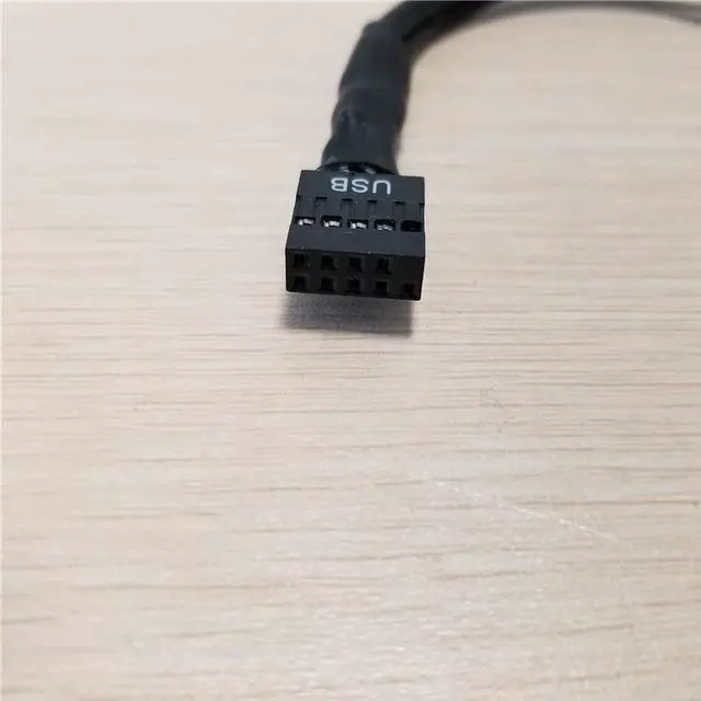 Alt view image 4 of 4 - PC Motherboard USB2.0 9Pin Female to Dual A Female Splitter Data SHORT Cable 24AWG Wire For USB Device External to Internal