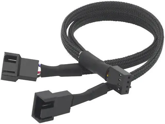 Alt view image 2 of 5 - 4 Pin Y Splitter Cable 4 Pin PWM Female to 3/4 Pin Motherboard CPU Fan PC Case Fan Extension Adapter Cable Fan Cooling Accessory