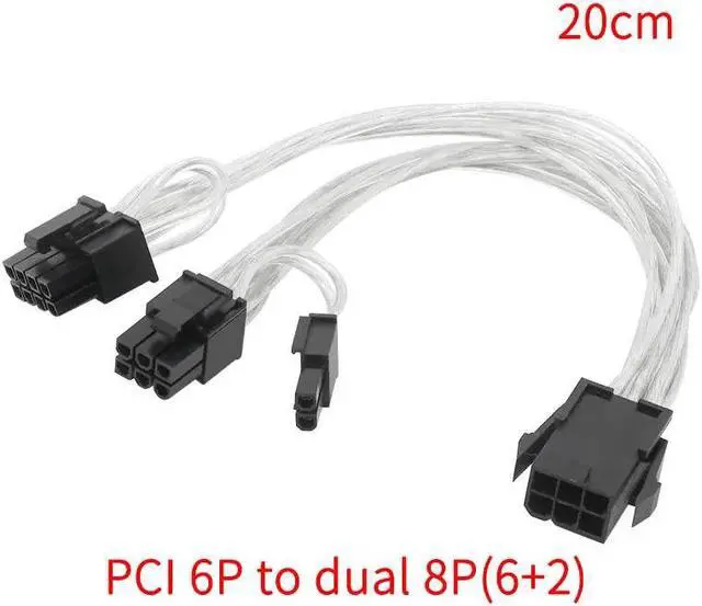 Main image of Sleeve Extension Power Supply Cable 24-pin A TX/EPS/8-pin PCI-E GPU/8pin CPU/6-pin PCIE/4Pin CPU Cable with Combs 18 AWG(PCI 6P TO 8P)