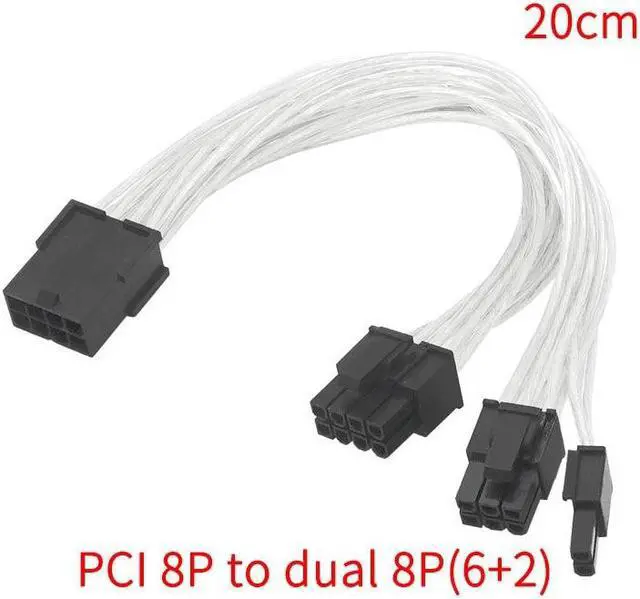Main image of Sleeve Extension Power Supply Cable 24-pin A TX/EPS/8-pin PCI-E GPU/8pin CPU/6-pin PCIE/4Pin CPU Cable with Combs 18 AWG(PCI 8P TO 8P)