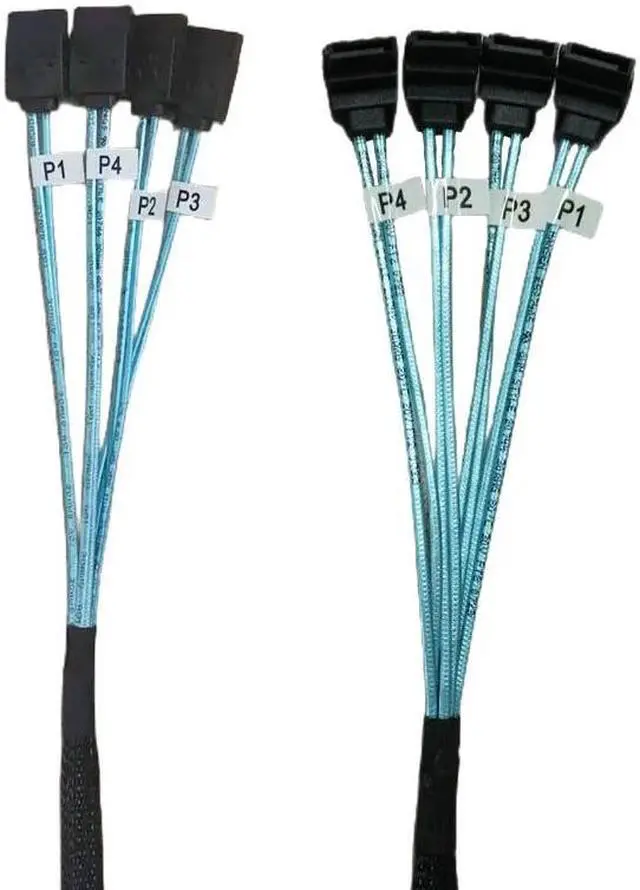 Alt view image 3 of 6 - 4/6 pcs/set Sata To Sata Cable 6 Ports/Set Date Cable Sata 7 Pin To Sata 7 Pin Sas Cable 6Gbps HDD Splitter Cable For Server(Double 90 Degrees)
(0.5m)