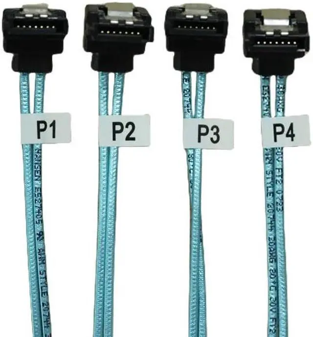 Alt view image 4 of 6 - 4/6 pcs/set Sata To Sata Cable 6 Ports/Set Date Cable Sata 7 Pin To Sata 7 Pin Sas Cable 6Gbps HDD Splitter Cable For Server(Double 90 Degrees)
(0.5m)