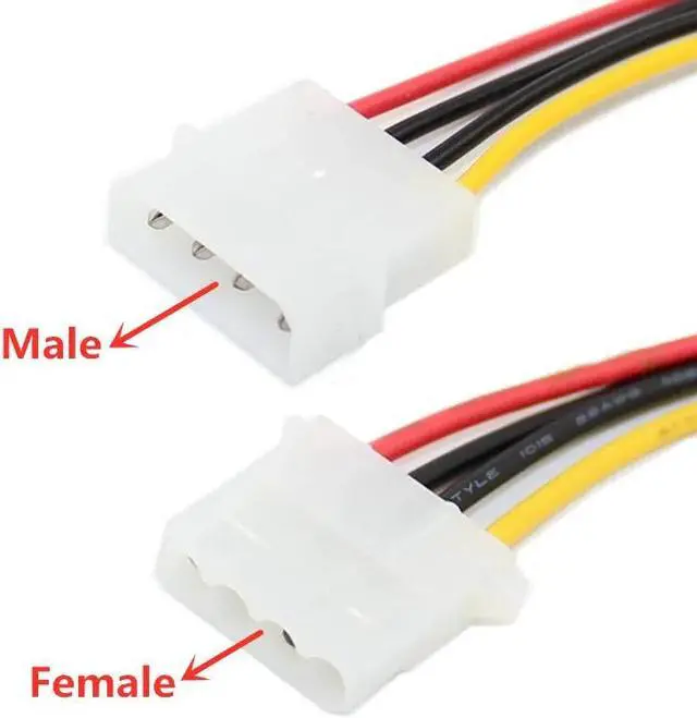 Alt view image 2 of 3 - 1pcs 30cm Computer Power Supply IDE M-olex 4-pin Male Female Extension Power Cable Pure Copper Wire Core Cable 5.08mm Pitch