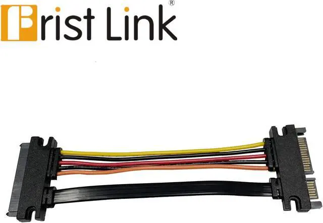Main image of 22Pin SATA Extension Cable, Sata Male to Female 7Pin + 15Pin Data and 3.3V Power Combo Extension Cable Cords (Black-10cm)