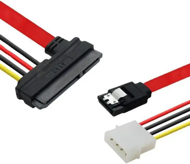 Main image of 1pc 15+7 Pin Power Data To 4 Pin IDE Power SATA Data Hard Cable Adapter Cable High Speed For PC Professional Cable