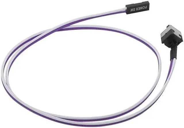 Alt view image 3 of 6 - 5PCS Reset Motherboard Cable Desktop Computer PC Case Power Button SW Switch Power Cord Cable Re-start Switch Cable for Mining(50cm)