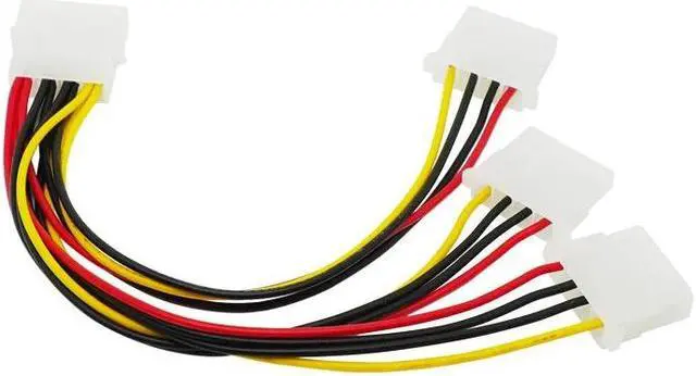 Alt view image 6 of 6 - 20cm Best Price 4-pin IDE Power Cord HY1578 4-pin Molex Male to 3-port Molex IDE Female Power Splitter Adapter Cable