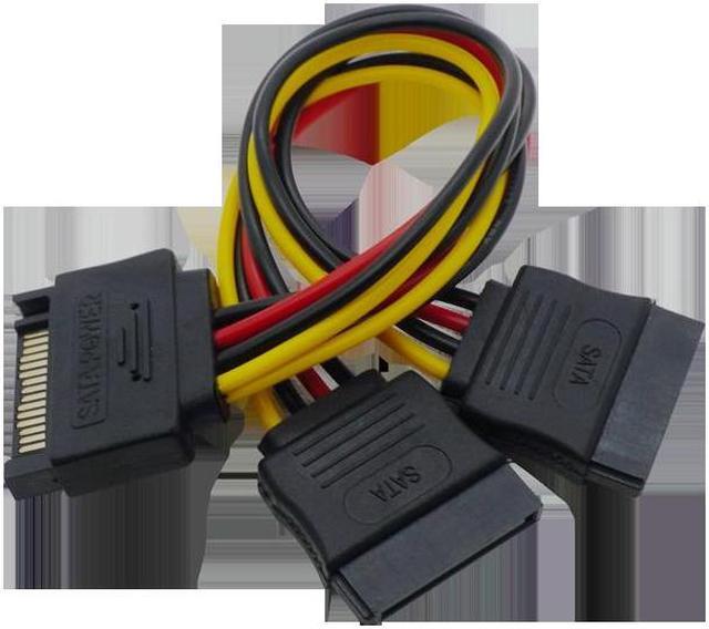 Alt view image 3 of 4 - SATA II Hard Disk Power 15Pin SATA Male To 2 Female 15Pin Power HDD Splitter High Quality Y 1 To 2 Extension Cable 20CM