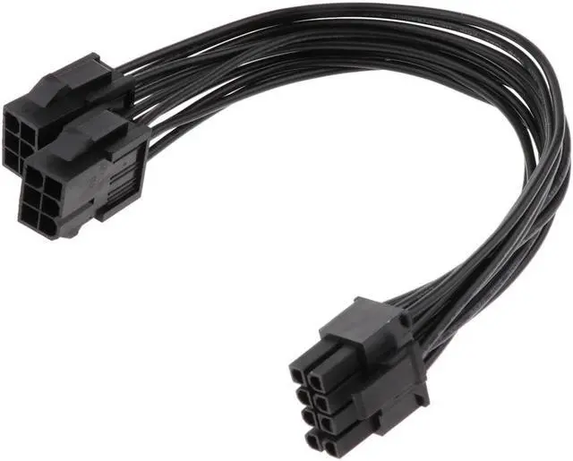 Alt view image 2 of 6 - 20cm 18AWG PCI-E Double 6 Pin to 8 Pin Graphics Card Modular Power Cable