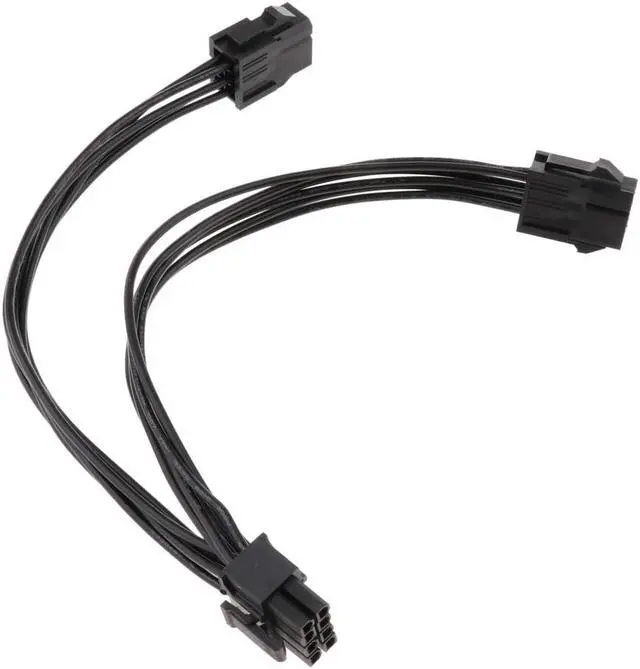 Alt view image 3 of 6 - 20cm 18AWG PCI-E Double 6 Pin to 8 Pin Graphics Card Modular Power Cable