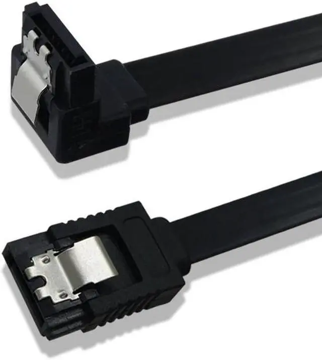 Alt view image 2 of 6 - 40CM Super Speed Straight 90 Right Angle SATA 3.0 Cable 6GB/s SATA III Cable Flat Data Cord for HDD SSD Wholesale(Black)