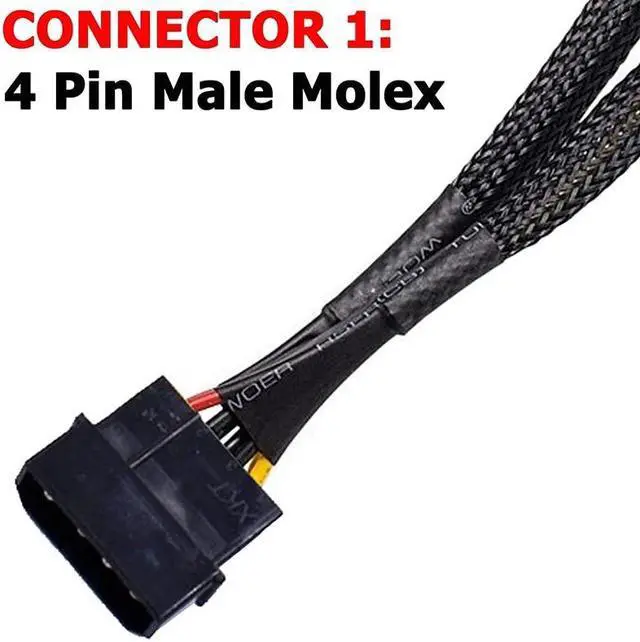 Alt view image 3 of 6 - 4 Pin Male IDE Molex to Dual 15Pin Female SATA Power Splitter Converter Adapter Cable Hard Drive HDD SSD Extension Cable