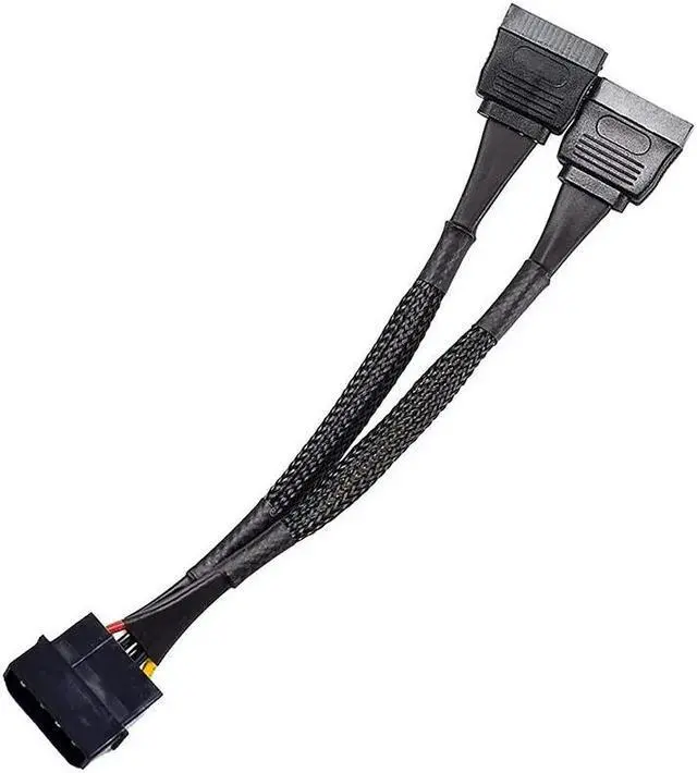 Alt view image 4 of 6 - 4 Pin Male IDE Molex to Dual 15Pin Female SATA Power Splitter Converter Adapter Cable Hard Drive HDD SSD Extension Cable