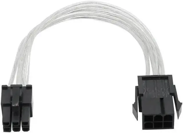 Main image of PC Case PSU Extension Cable Kit, GPU 6Pin Power Supply Line,18 AWG Sleeved  Silver-Plated Cord(GPU 6Pin)